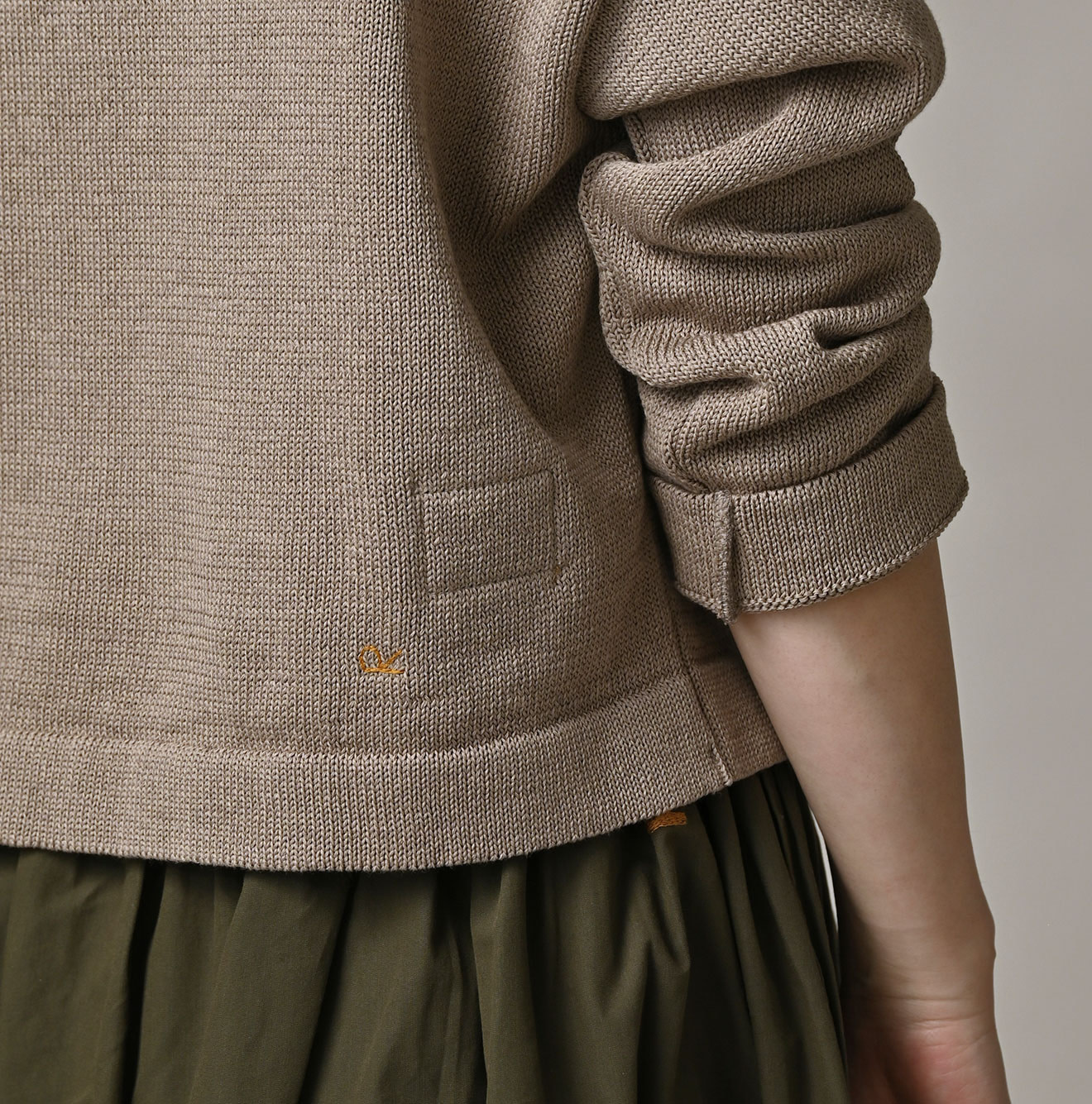 Gima Knitsew Cardigan Detail