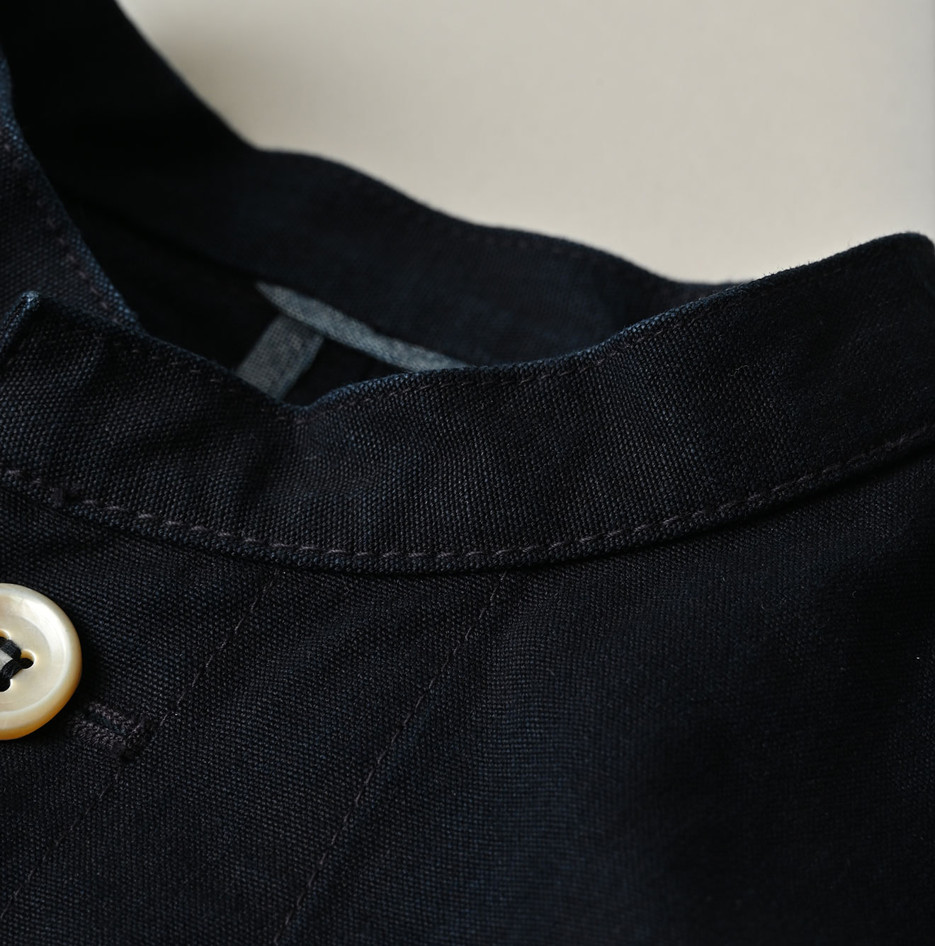 Indigo High Density Duck Petit Coverall Detail