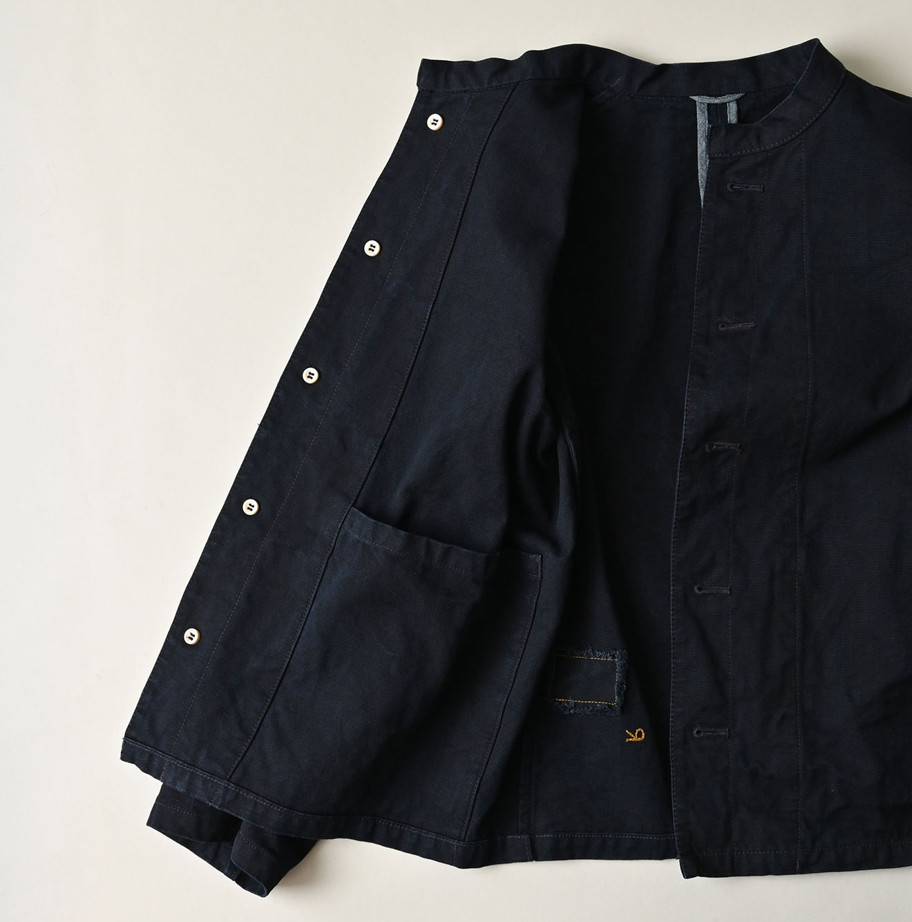 Indigo High Density Duck Petit Coverall Detail