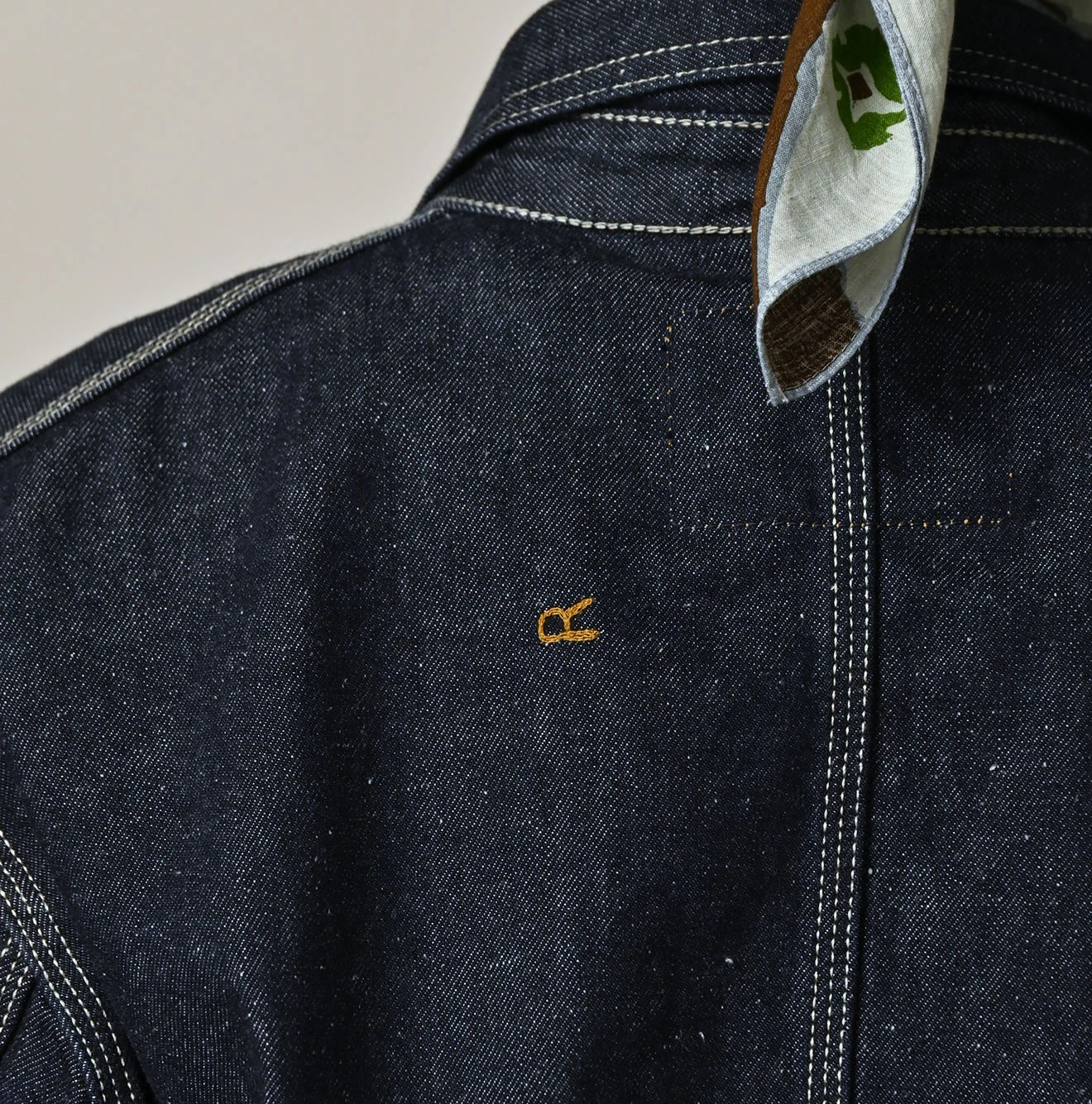9.4oz Denim 908 Ocean Coverall Nou Detail