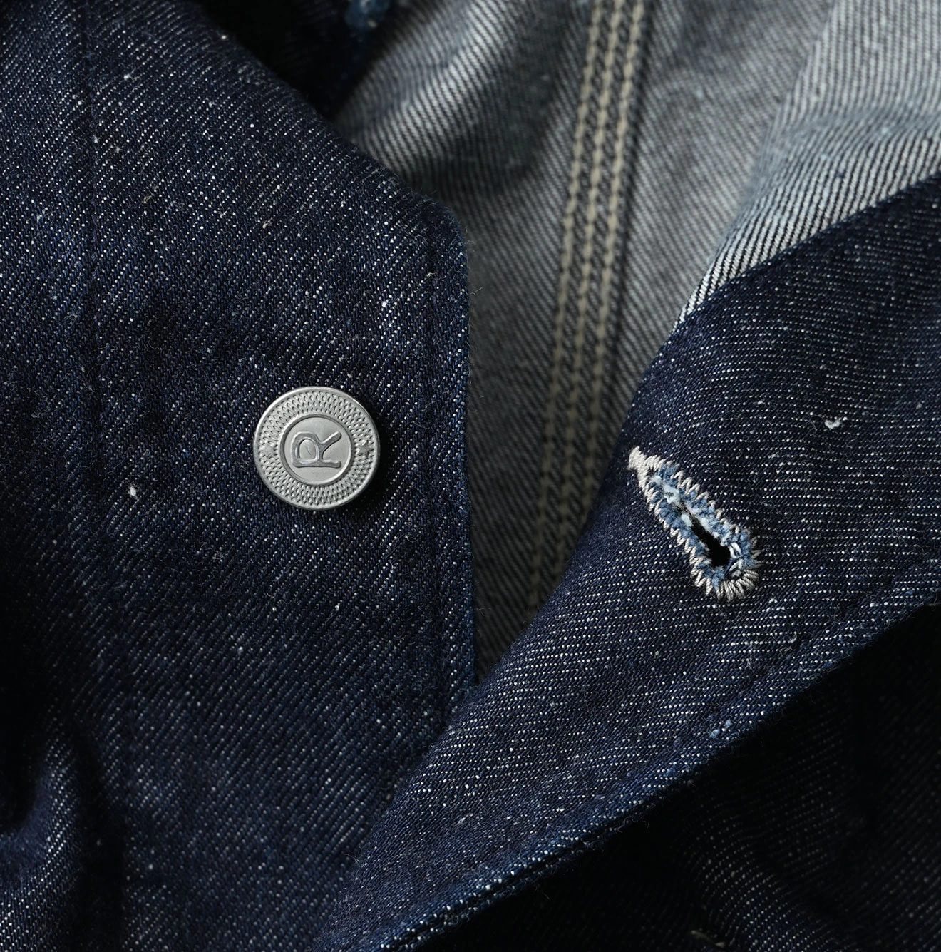 9.4oz Denim 908 Ocean Coverall Nou Detail
