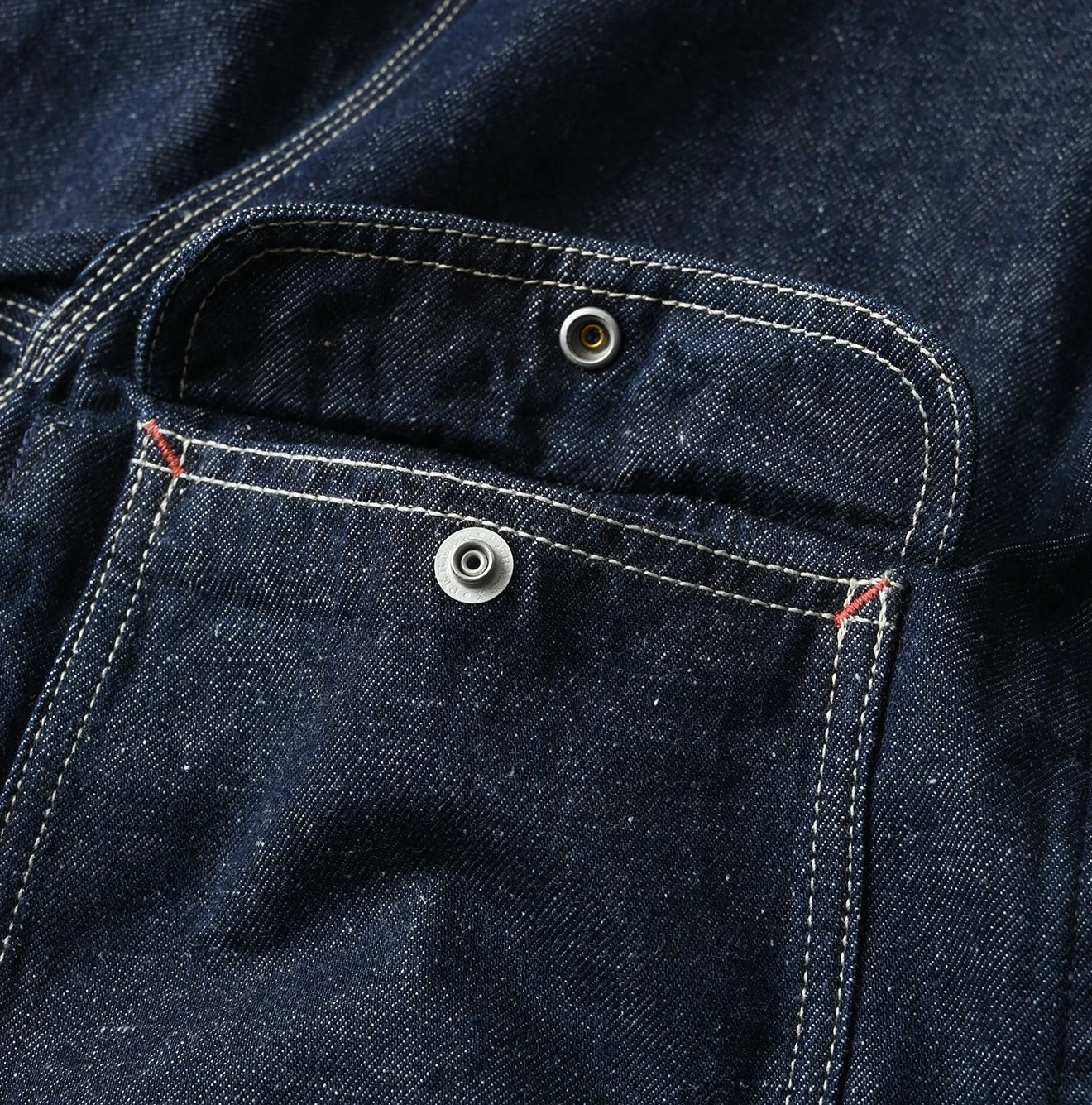 9.4oz Denim 908 Ocean Coverall Nou Detail