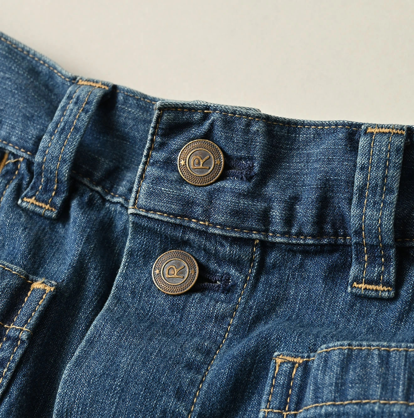 Mugihiko Denim Bell Skirt Zyu Detail