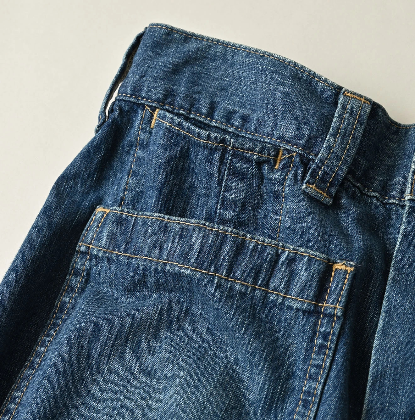 Mugihiko Denim Bell Skirt Zyu Detail