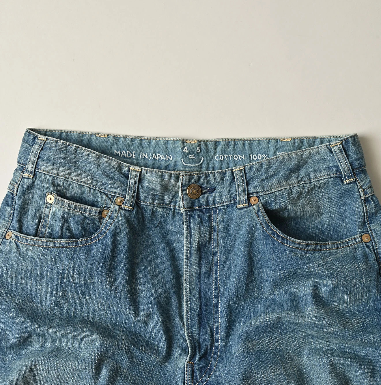 Mugihiko Denim Charlotte 5 Tan Detail