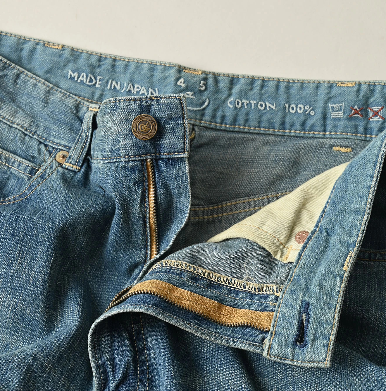 Mugihiko Denim Charlotte 5 Tan Detail
