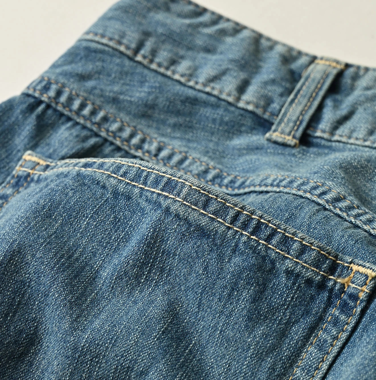 Mugihiko Denim Charlotte 5 Tan Detail