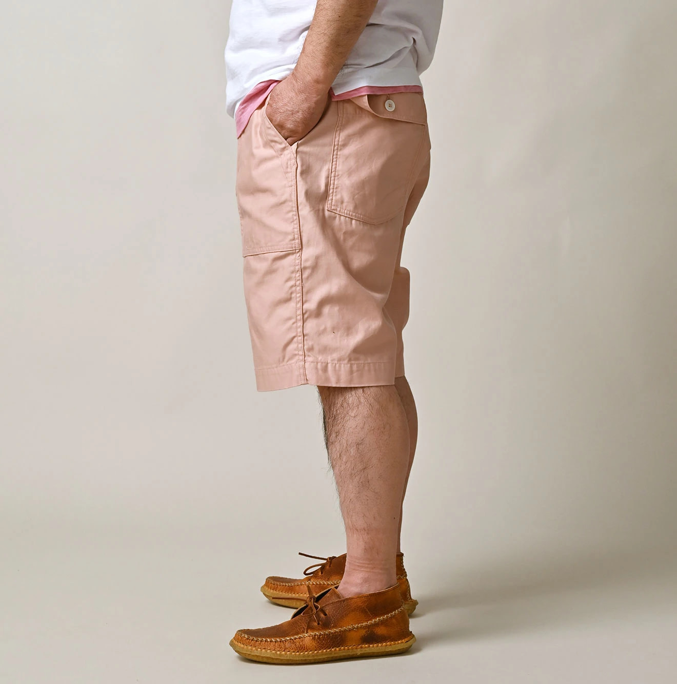 Thin Back Satin 908 Baker Short Pants Male Model