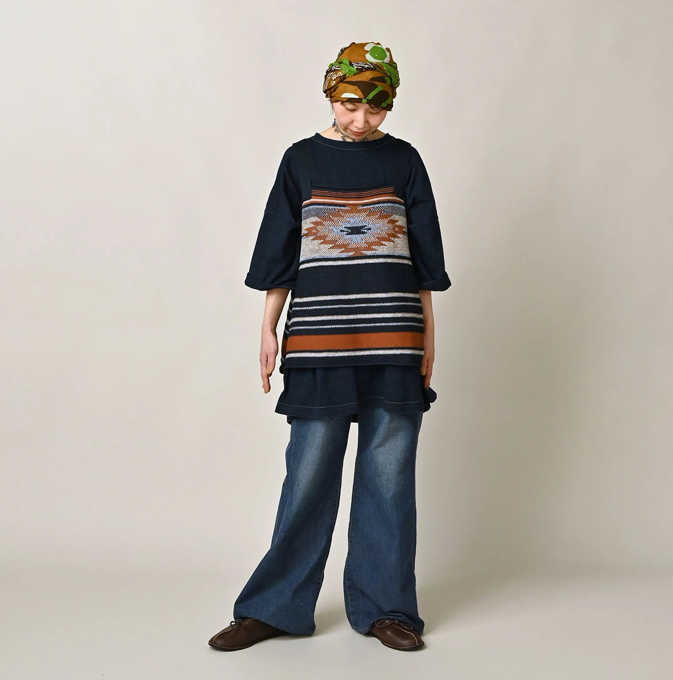 Indigo Tenjiku 9.8 Size Ocean T-shirt Premium Female Model