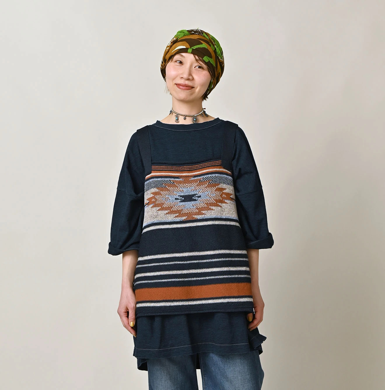 Indigo Tenjiku 9.8 Size Ocean T-shirt Premium Female Model