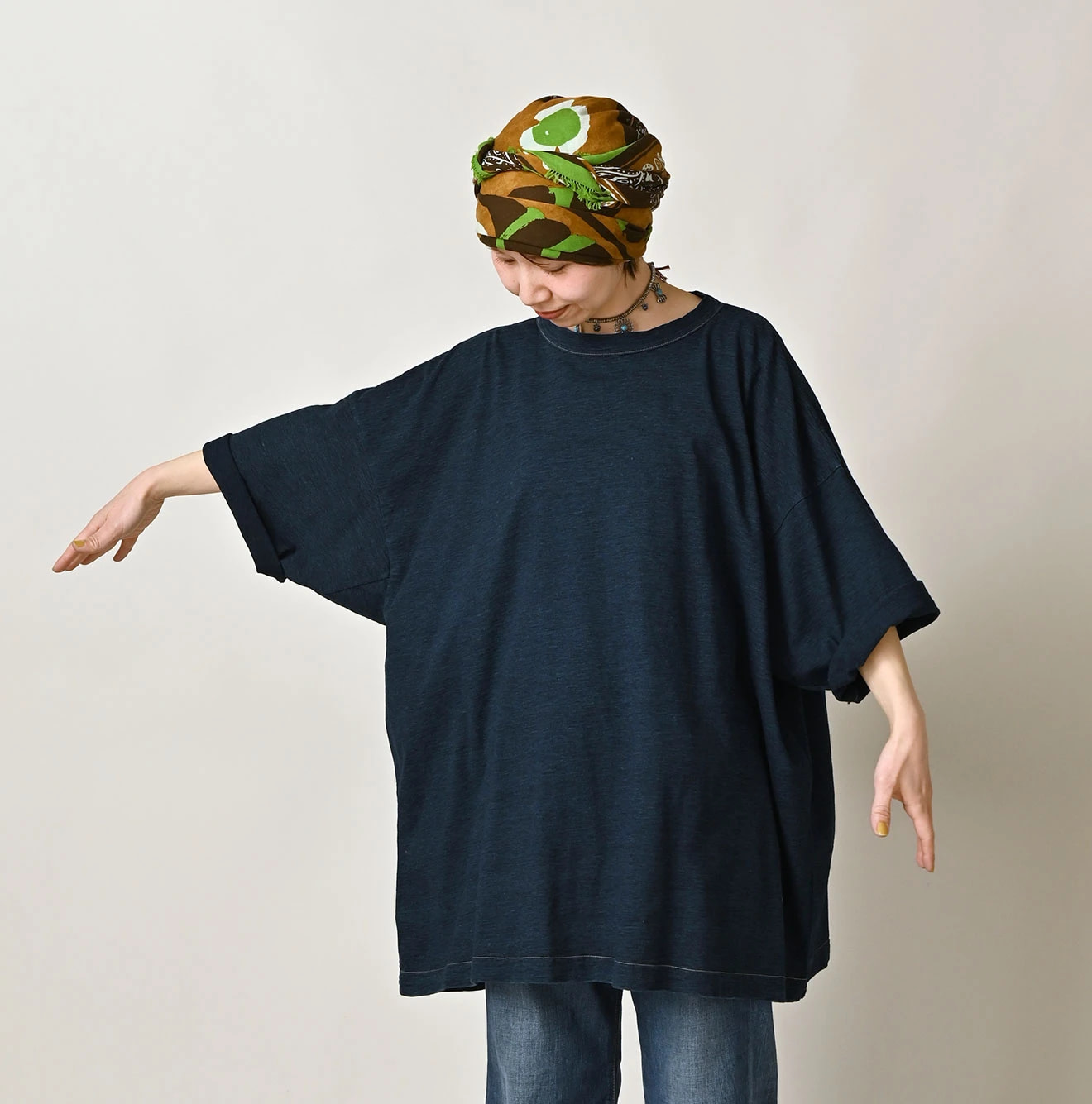 Indigo Tenjiku 9.8 Size Ocean T-shirt Premium Female Model