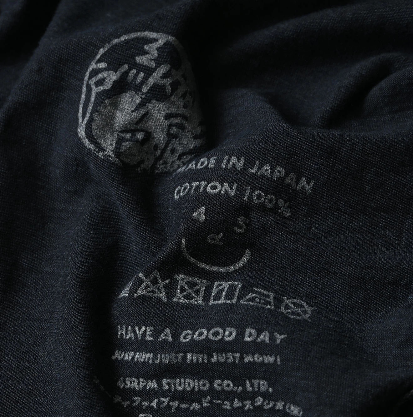 Indigo Tenjiku 9.8 Size Ocean T-shirt Detail