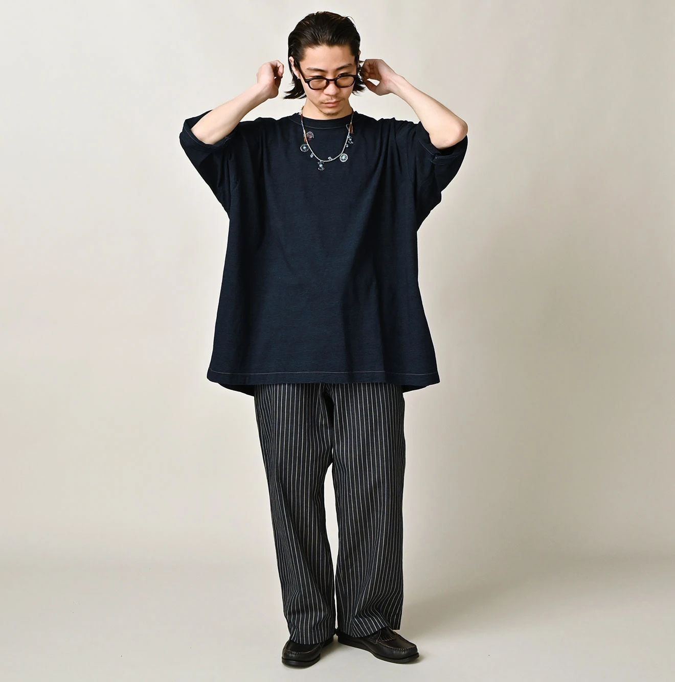 Indigo Tenjiku 9.8 Size Ocean T-shirt Male Model