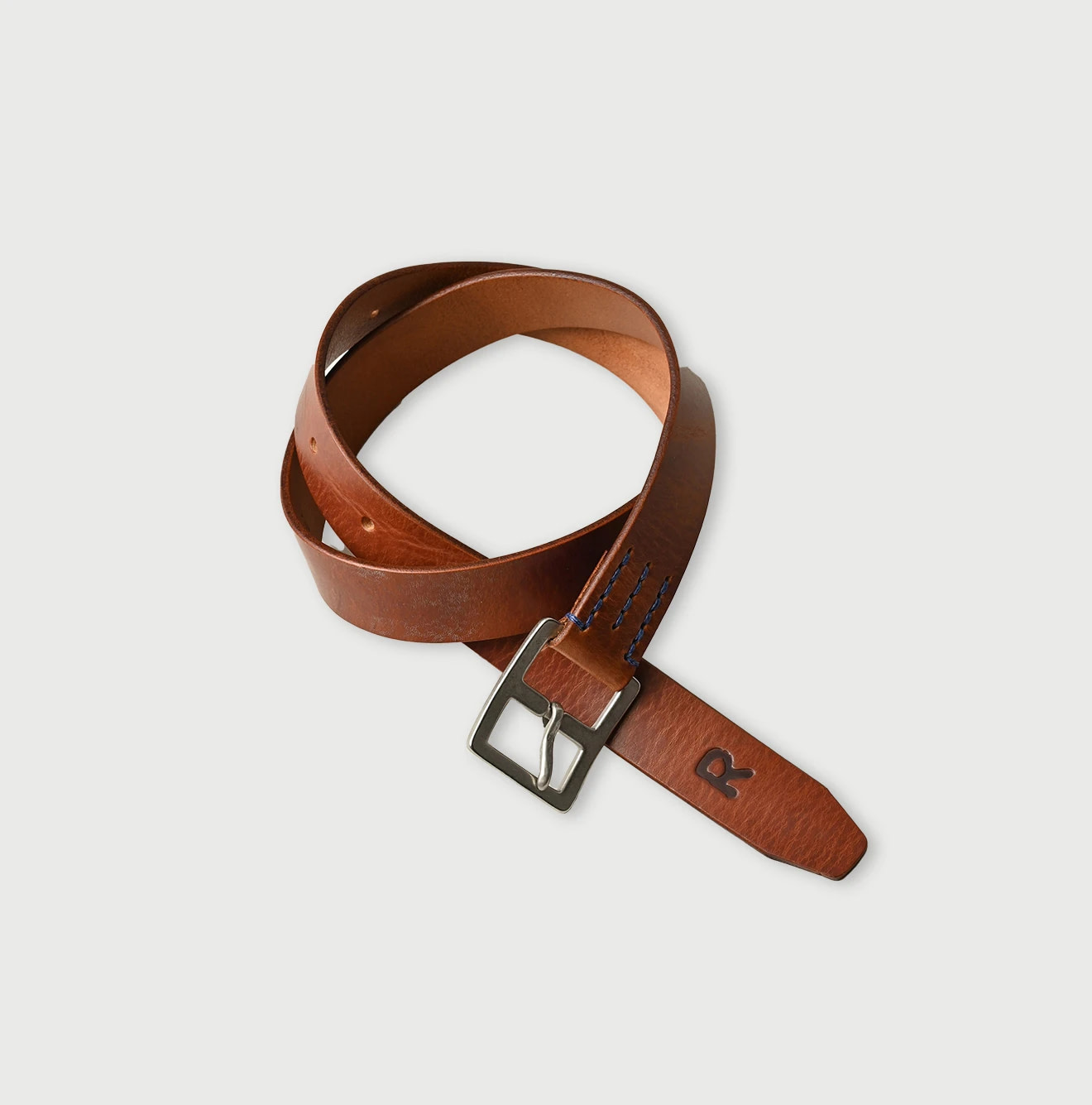 Azure Vintage Leather Belt Medium Cognac
