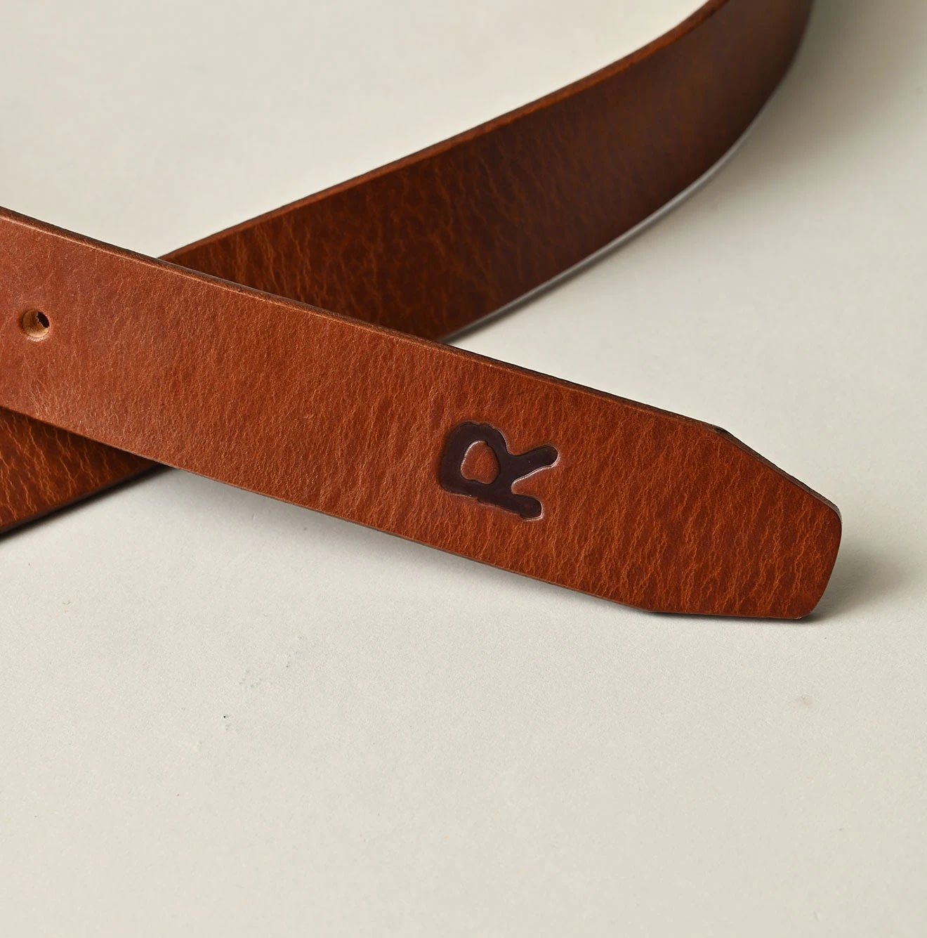 Azure Vintage Leather Belt Medium Detail