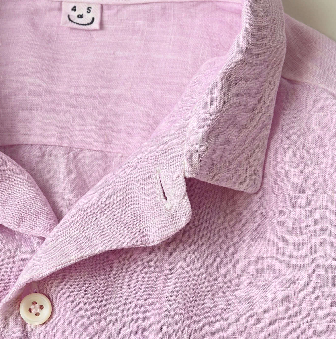 45 Plant Dyed Indian Linen 908 Marchal Shirt Detail