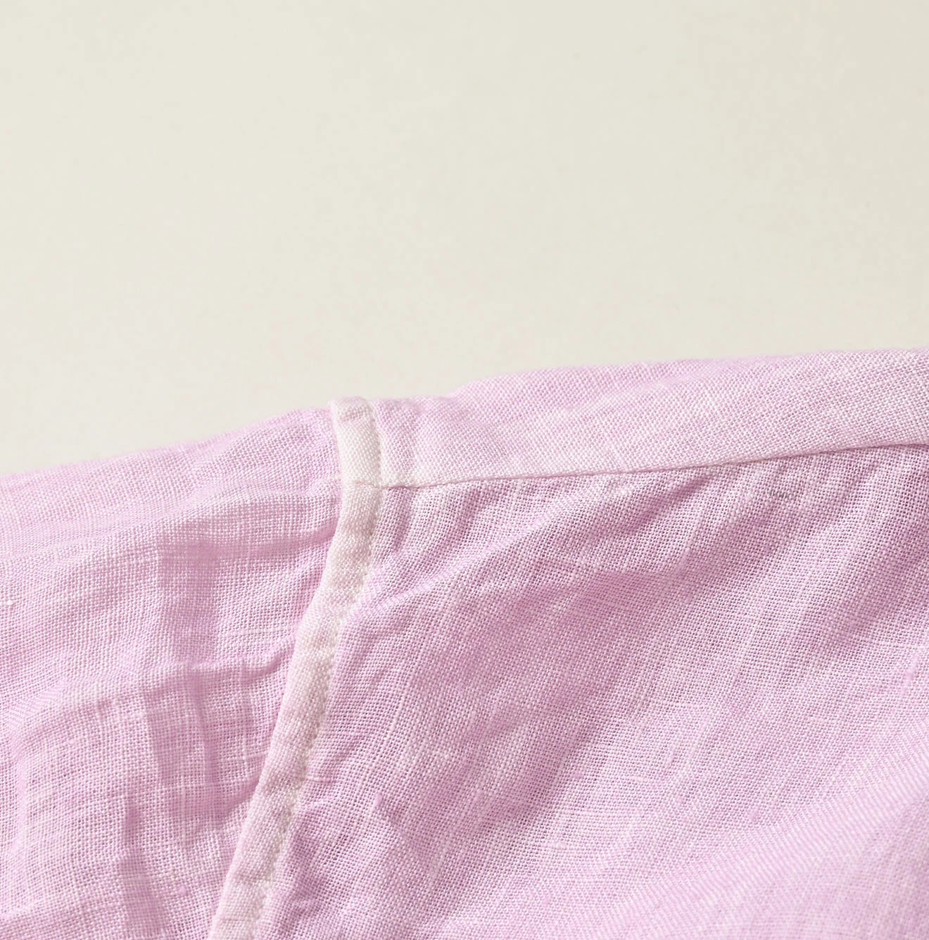 45 Plant Dyed Indian Linen 908 Marchal Shirt Detail