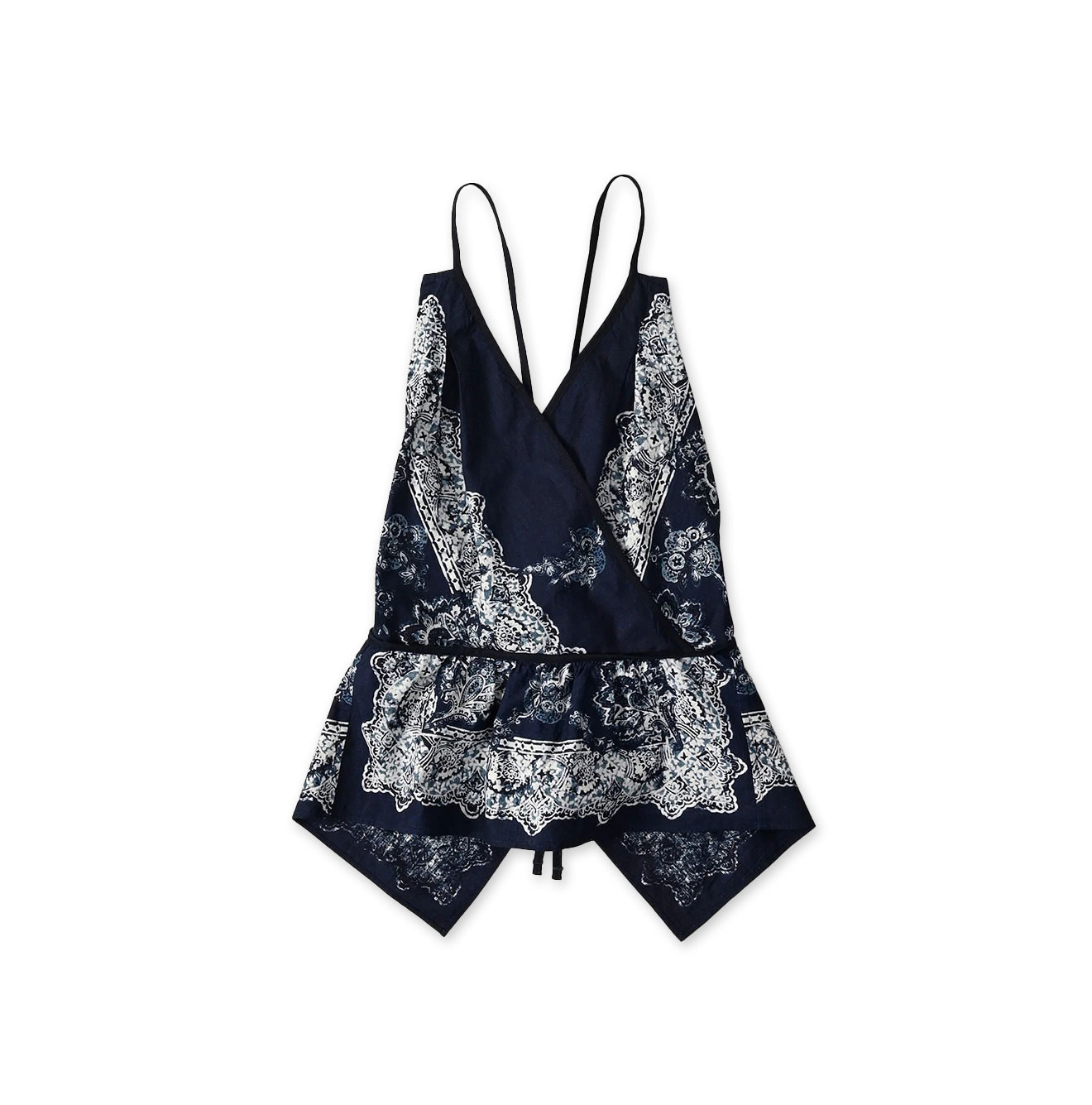 Indigo Bandana Paisley Print Tunktop Bra