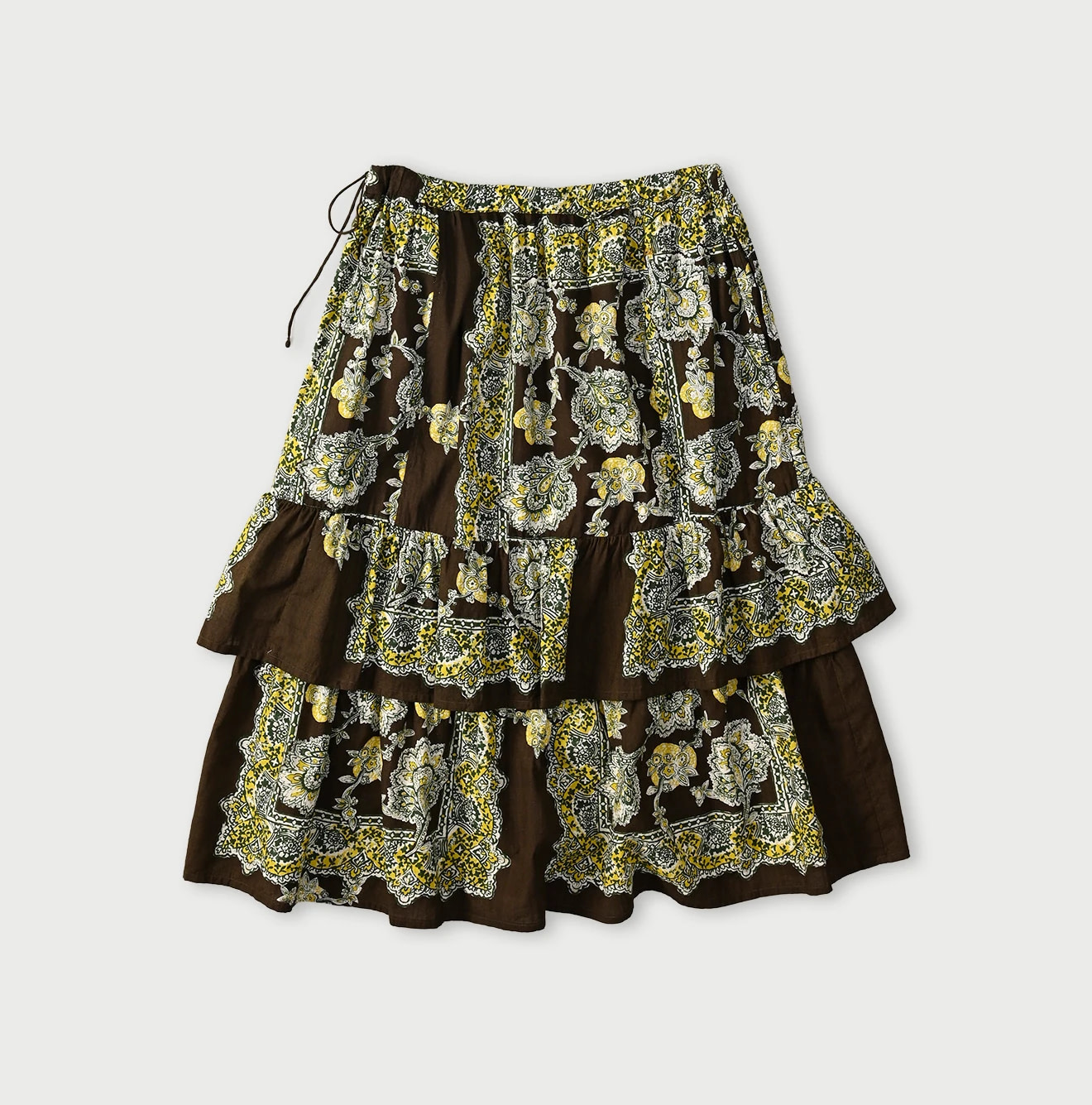 Bandana Paisley Print Tiered Frill Petit Skirt Back