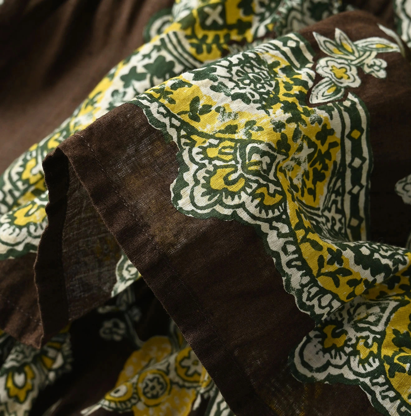 Bandana Paisley Print Tiered Frill Petit Skirt Detail