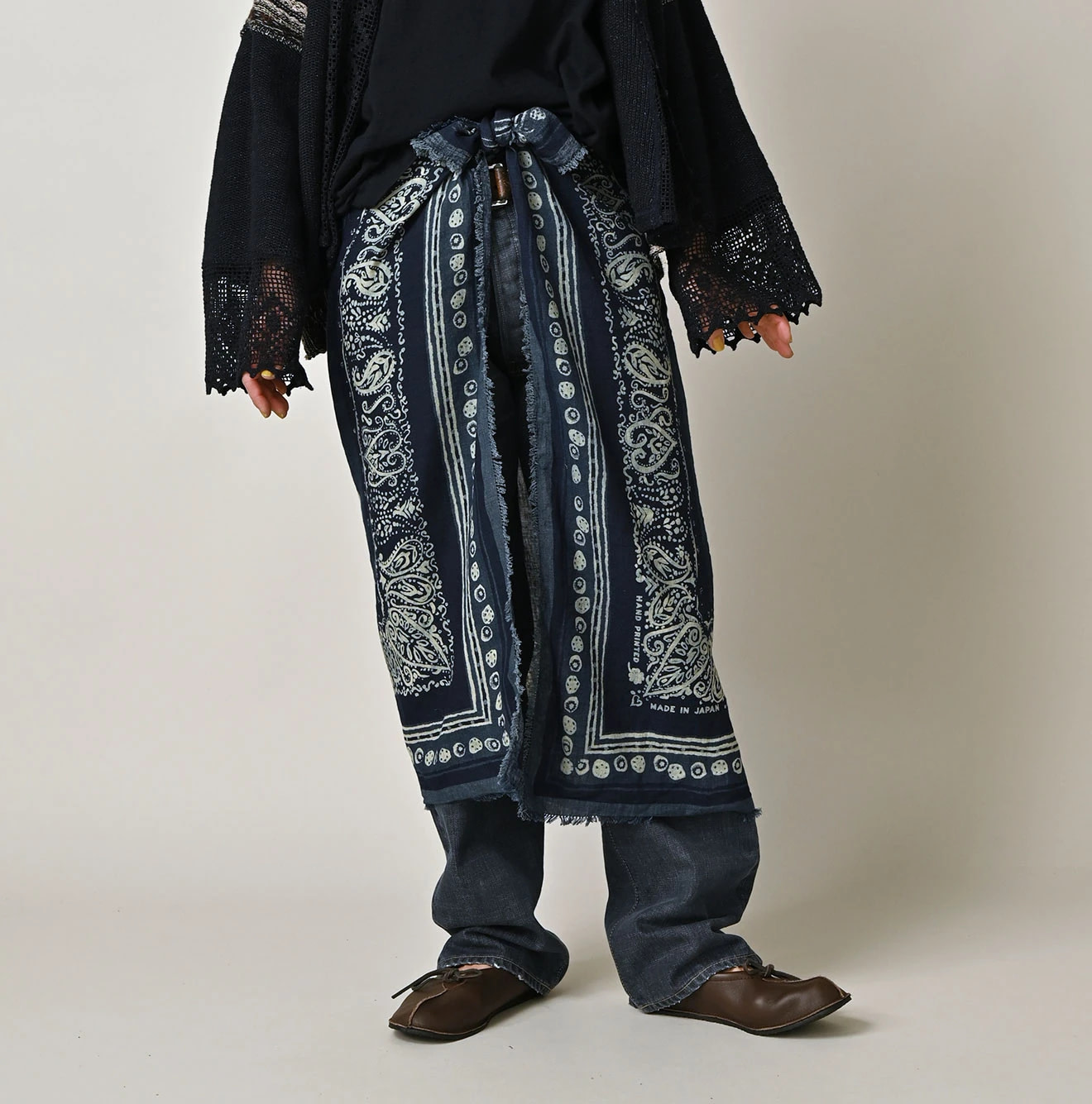 Indigo Botanical Froshiki Detail