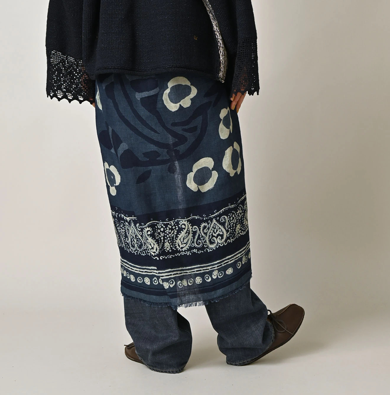 Indigo Botanical Froshiki Detail