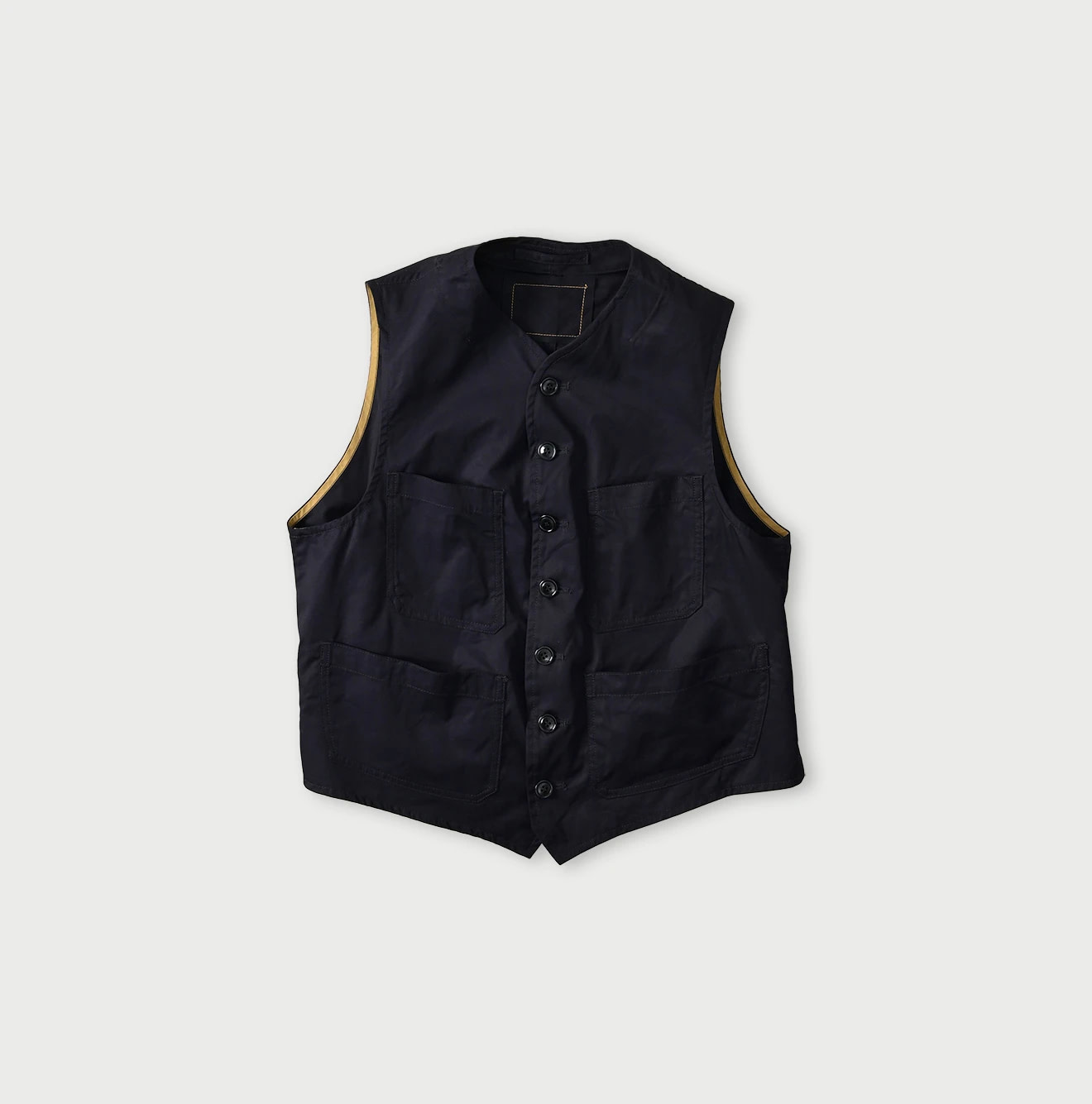 Thin Gabardine 908 Vest Navy