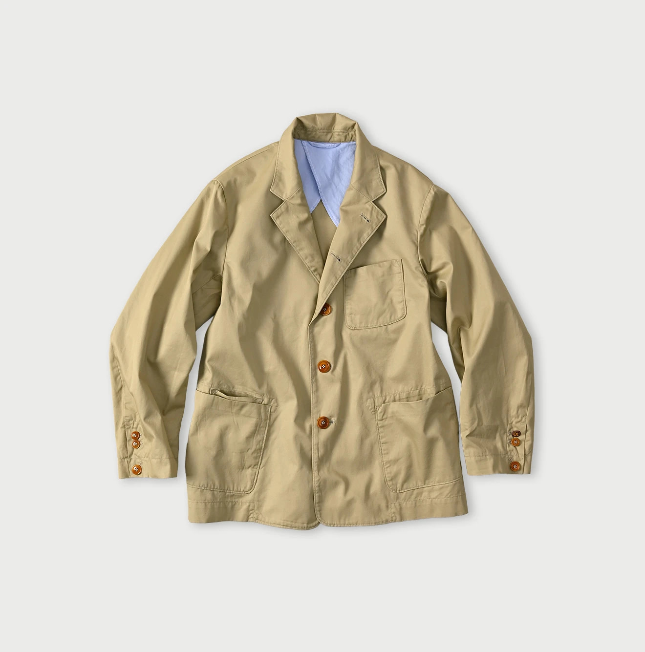Thin Gabardine 908 Jacquarde Khaki Beige