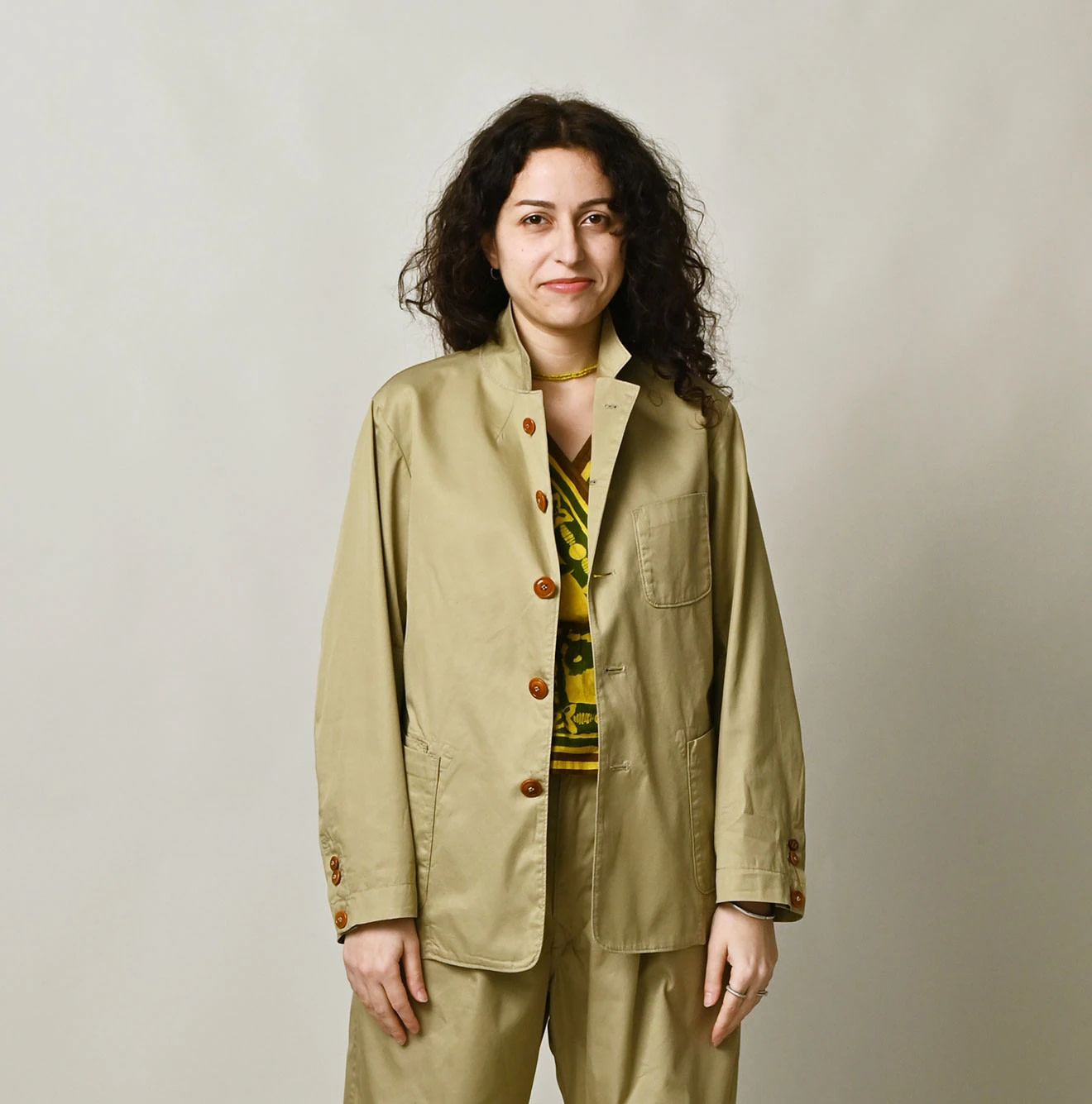 Thin Gabardine 908 Jacquarde Female Model