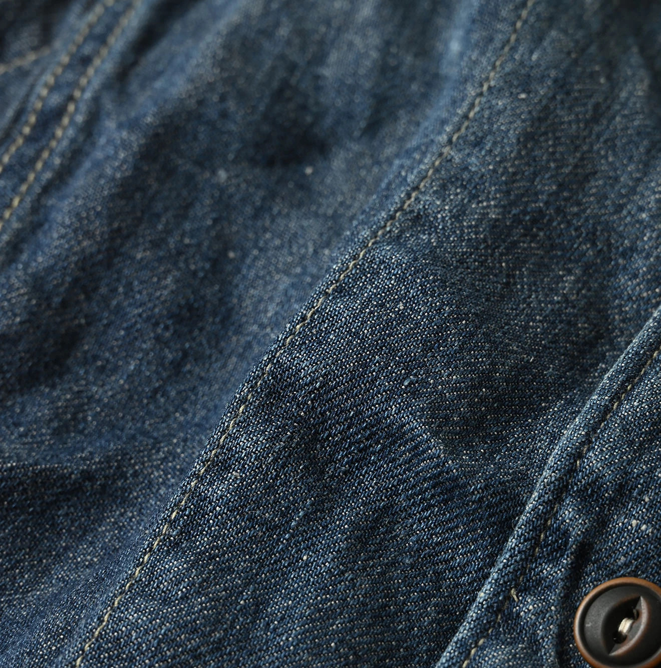 Linen Denim Open Sleeveless Shirt Zyu Detail