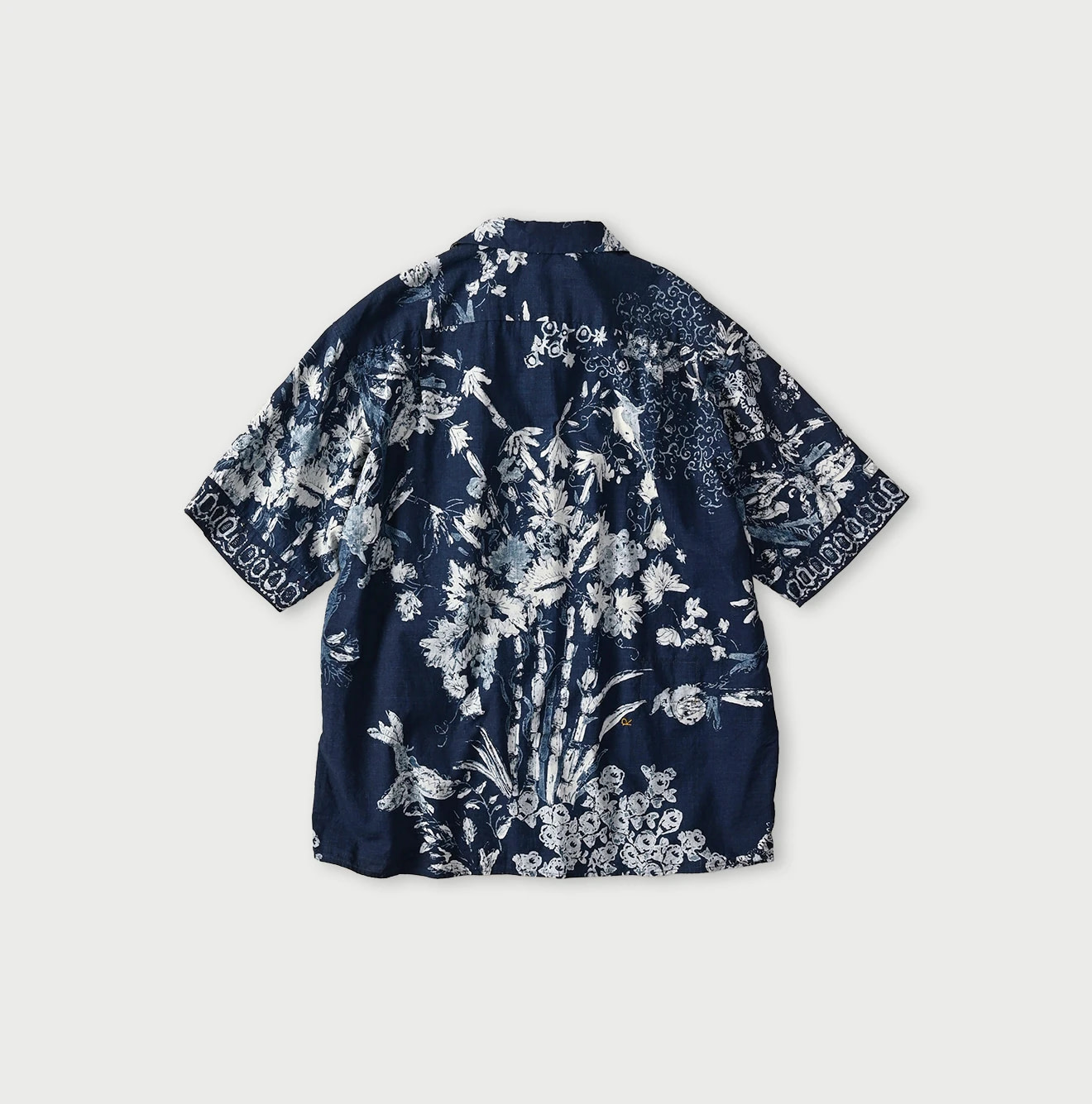 Indigo Hira Palampore Print LeiLei Shirt MEN Back