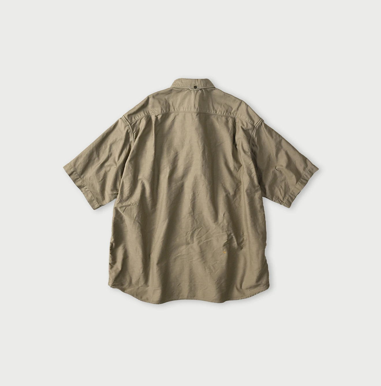 Horizontal Satin Ocean Short Sleeve Shirt MEN Back