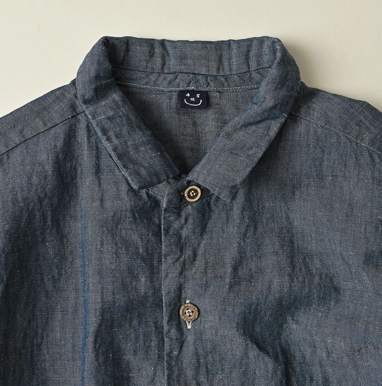 Cotton Linen Dungaree LeiLei Shirt MEN Nou Detail