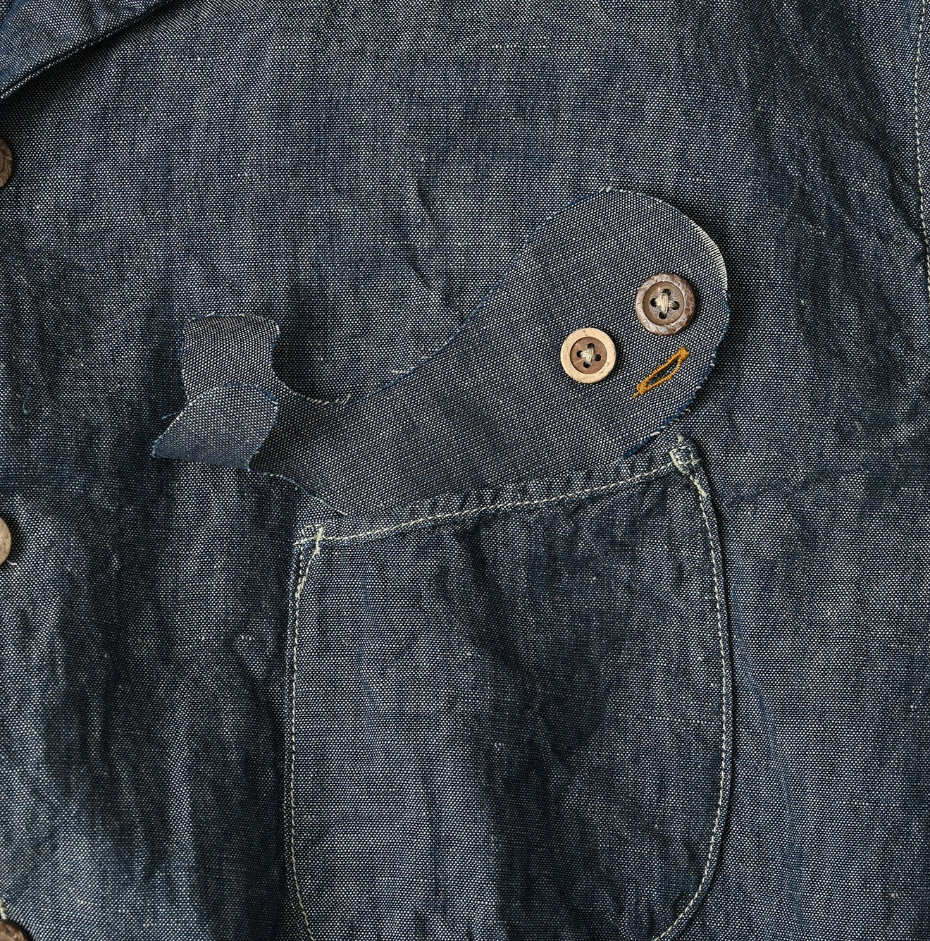 Cotton Linen Dungaree LeiLei Shirt MEN Nou Detail