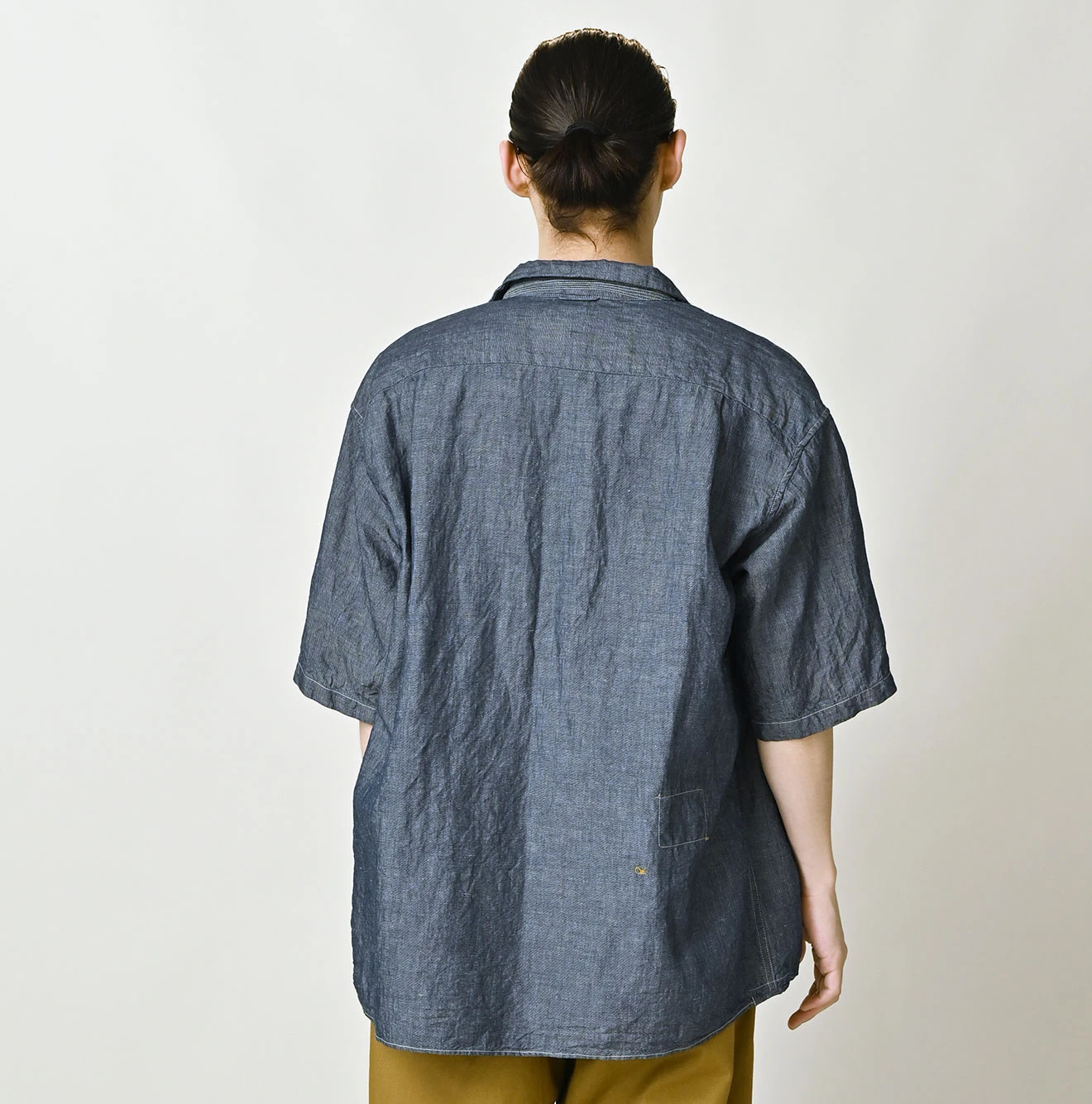Cotton Linen Dungaree LeiLei Shirt MEN Nou Male Model