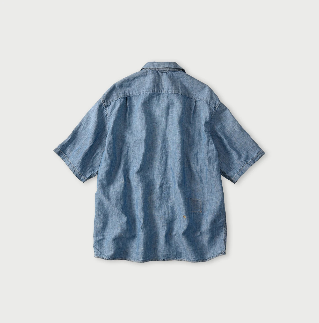 Cotton Linen Dungaree LeiLei Shirt MEN Distressed Back
