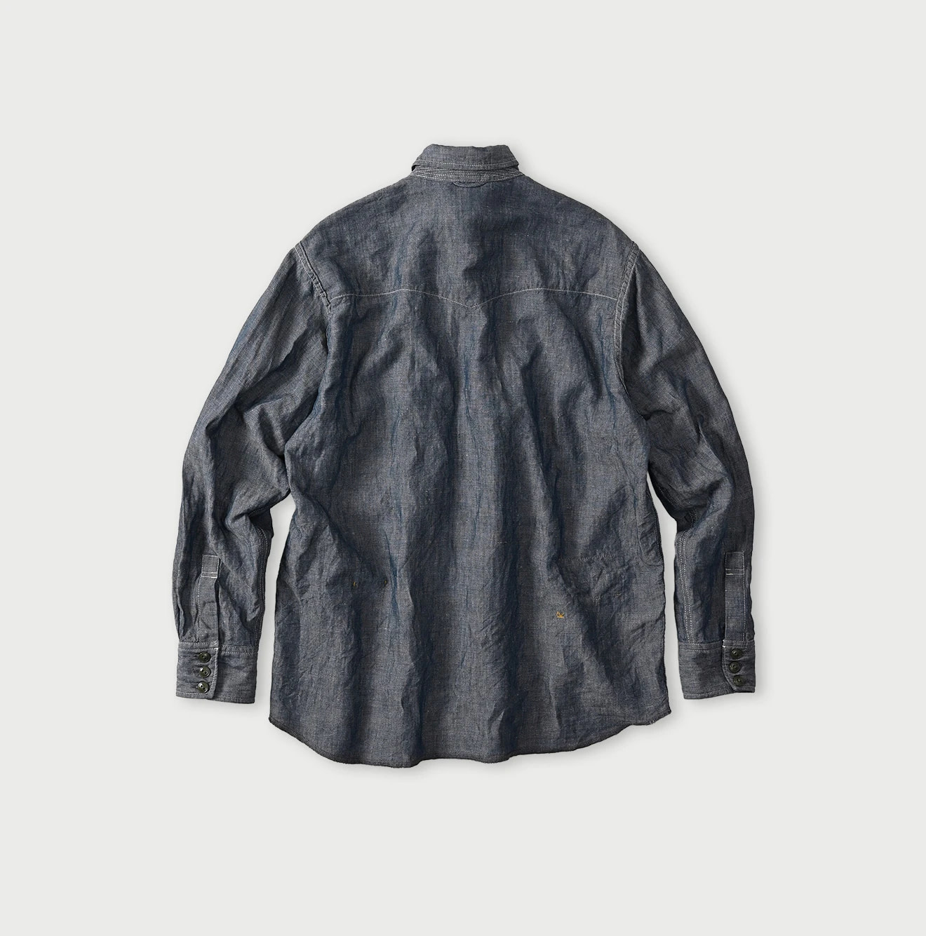 Cotton Linen Dungaree 908 Ocean Eastern Shirt Nou Back