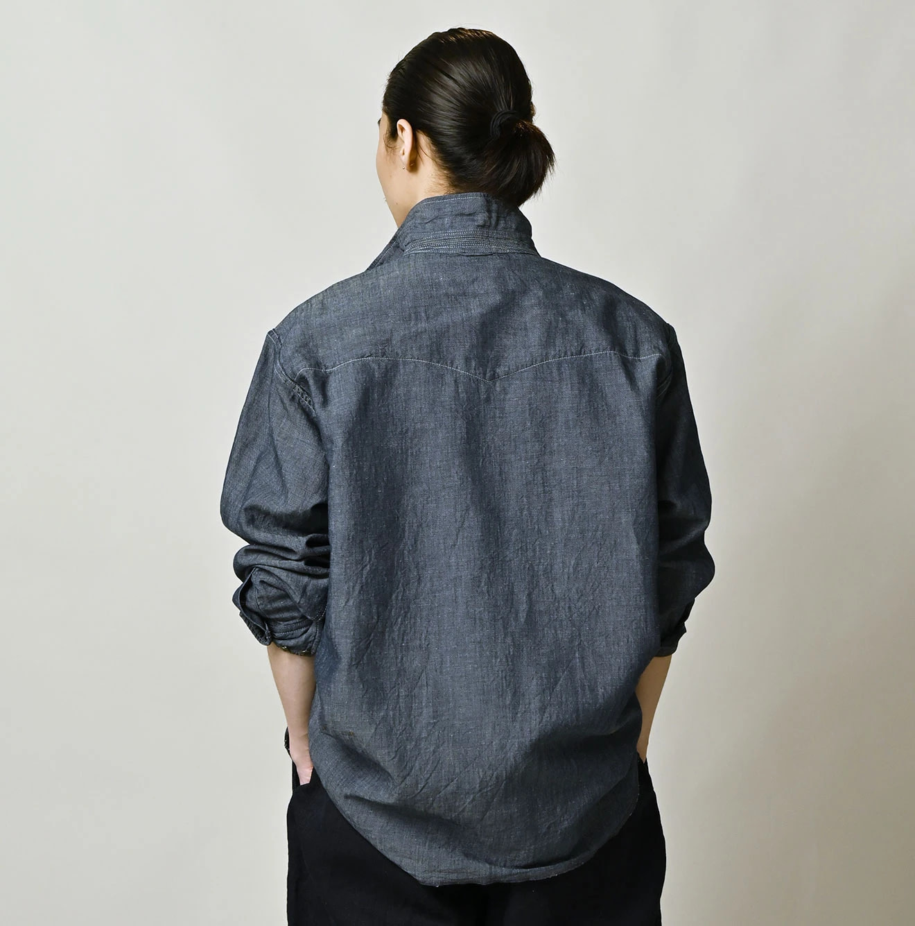 Cotton Linen Dungaree 908 Ocean Eastern Shirt Nou Male Model