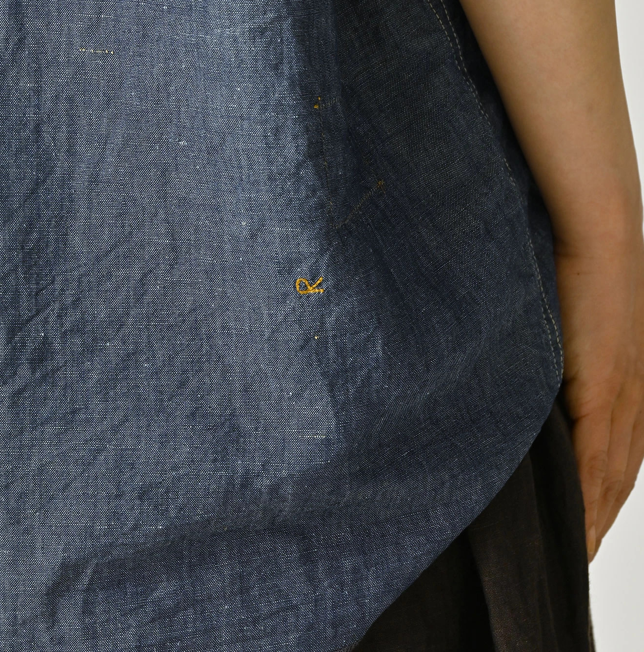 Cotton Linen Dungaree 908 Ocean Eastern Shirt Nou Detail