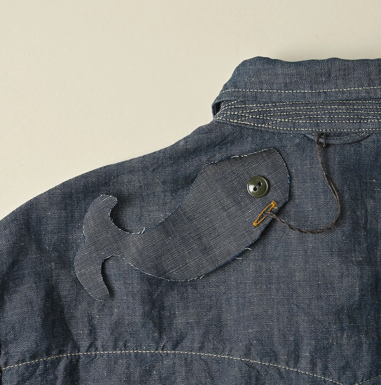 Cotton Linen Dungaree 908 Ocean Eastern Shirt Nou Detail