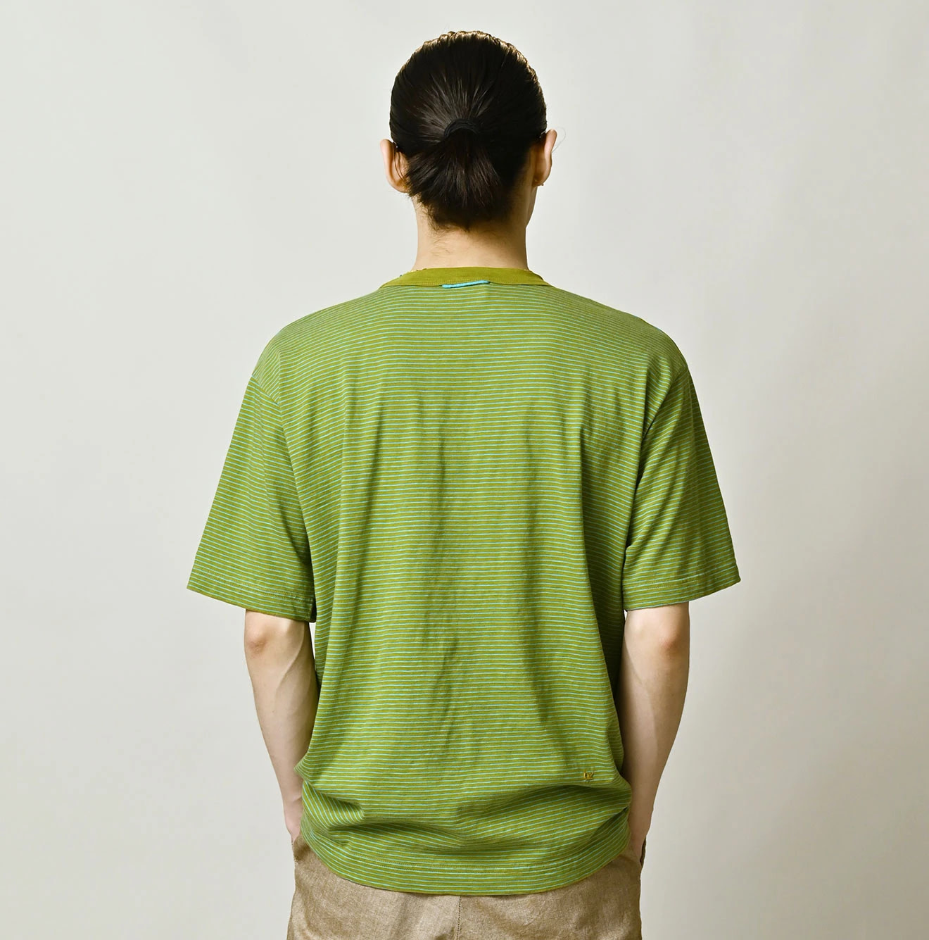Tenjiku Striped 908 45 Star Pocket T-shirt Male Model