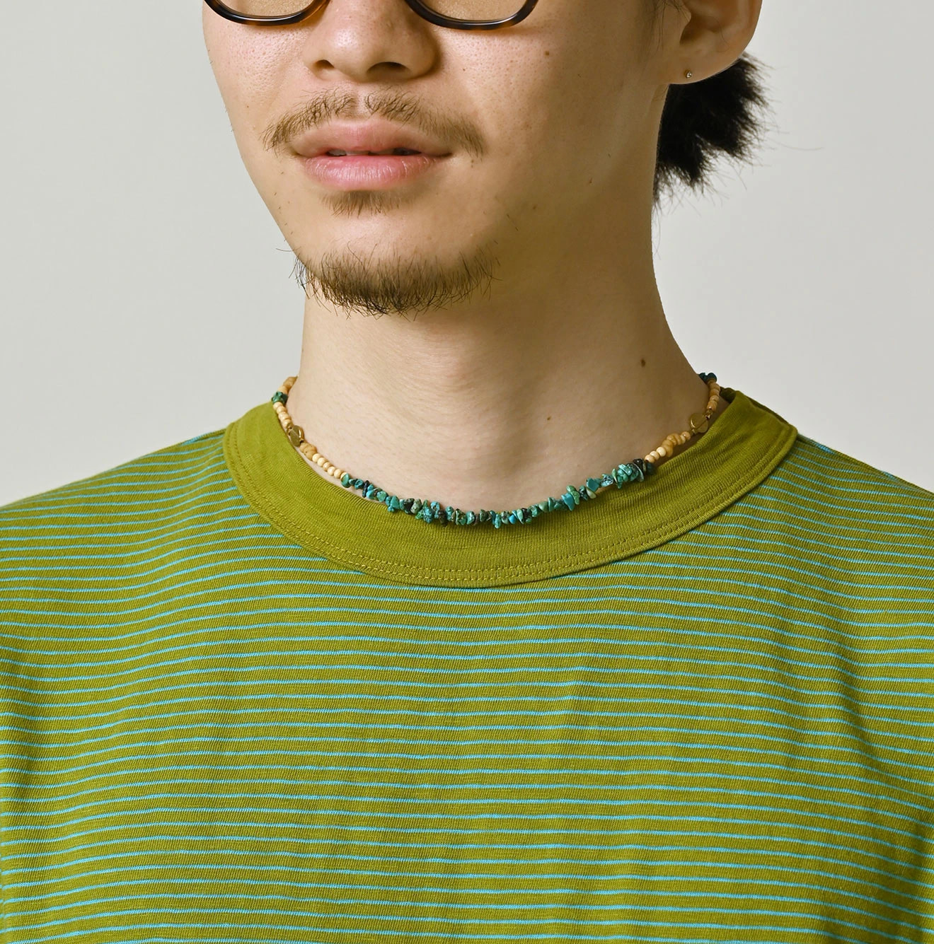 Tenjiku Striped 908 45 Star Pocket T-shirt Detail