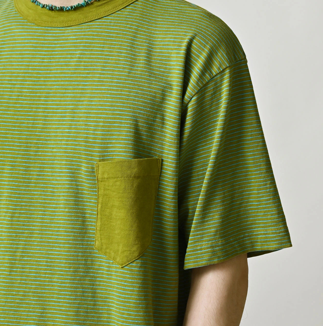 Tenjiku Striped 908 45 Star Pocket T-shirt Detail