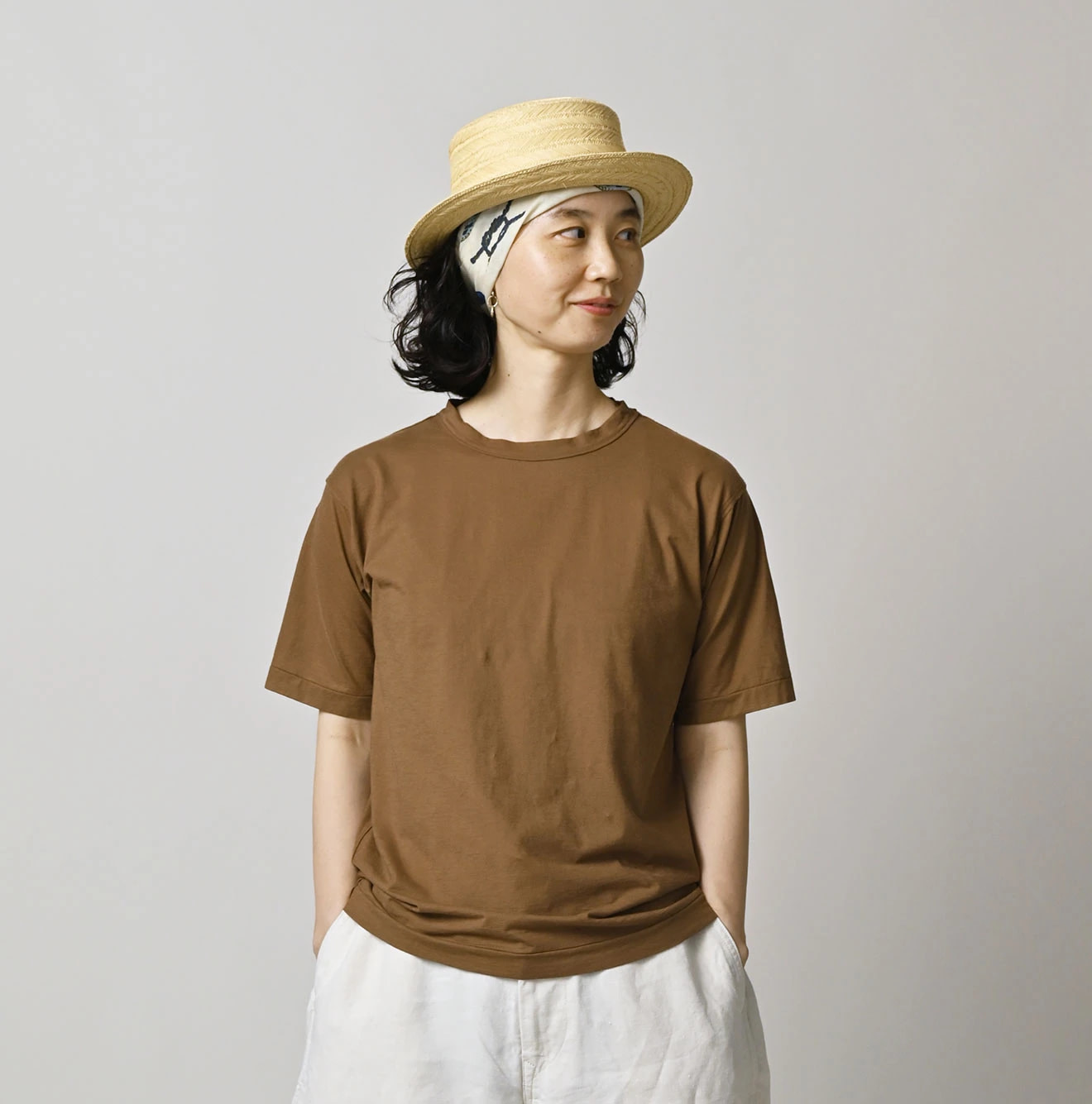 Supima Thin Tenjiku 908 Short Sleeve T-shirt Female Model