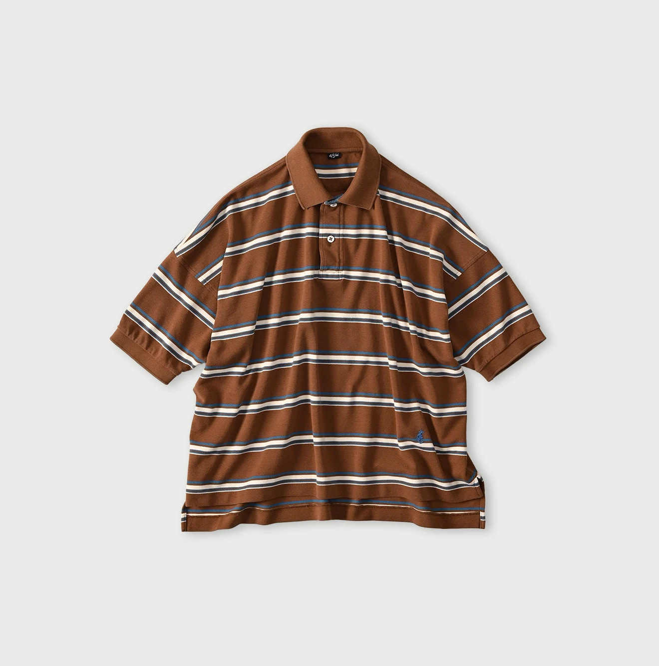Striped KANOKO 908 Uma Polo Shirt Brown Striped