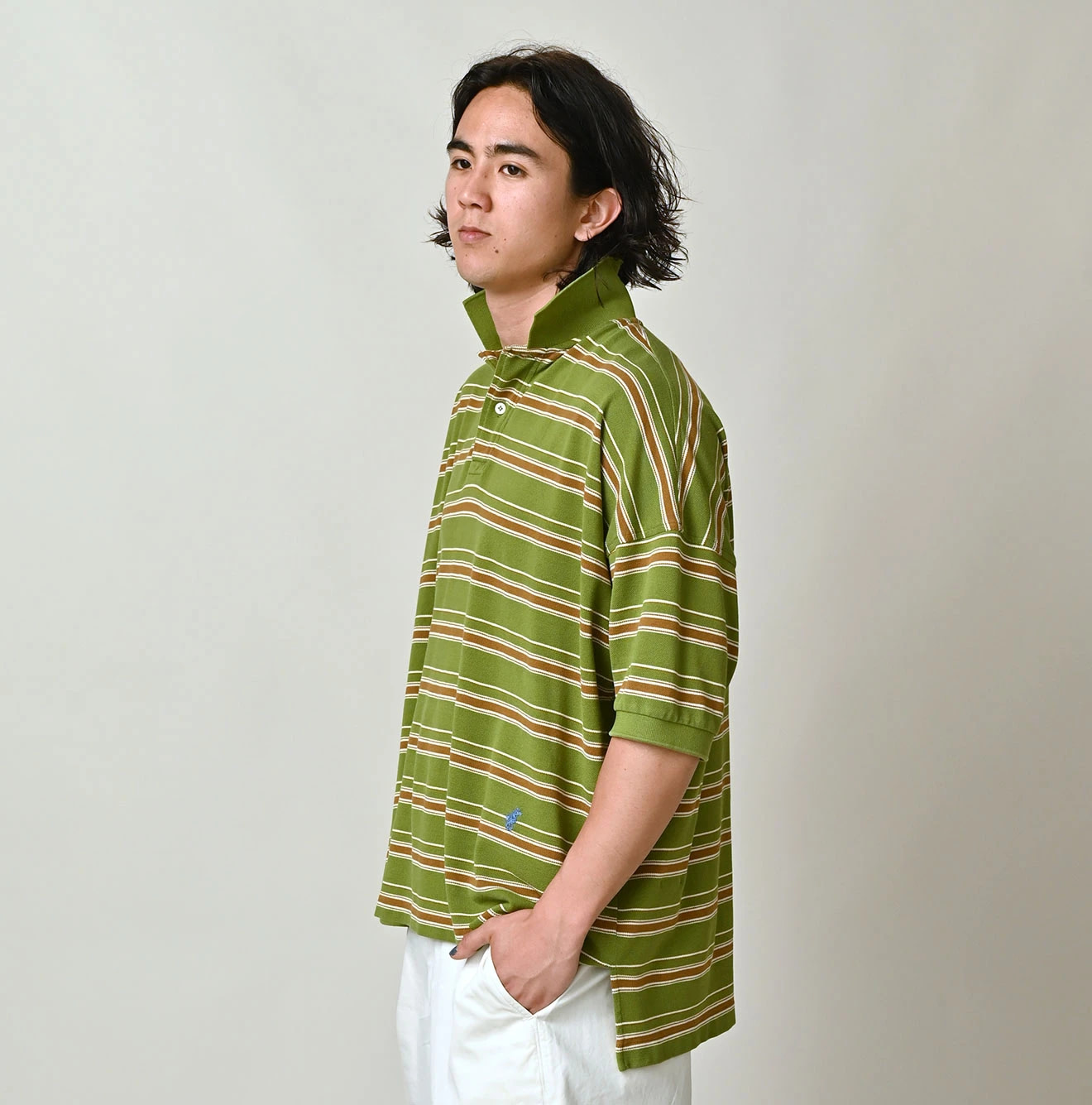 Striped KANOKO 908 Uma Polo Shirt Male Model
