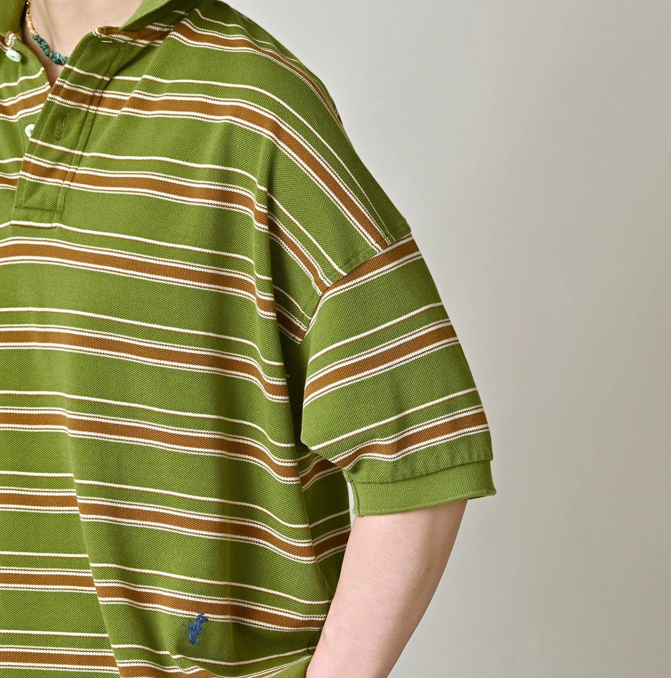 Striped KANOKO 908 Uma Polo Shirt Detail