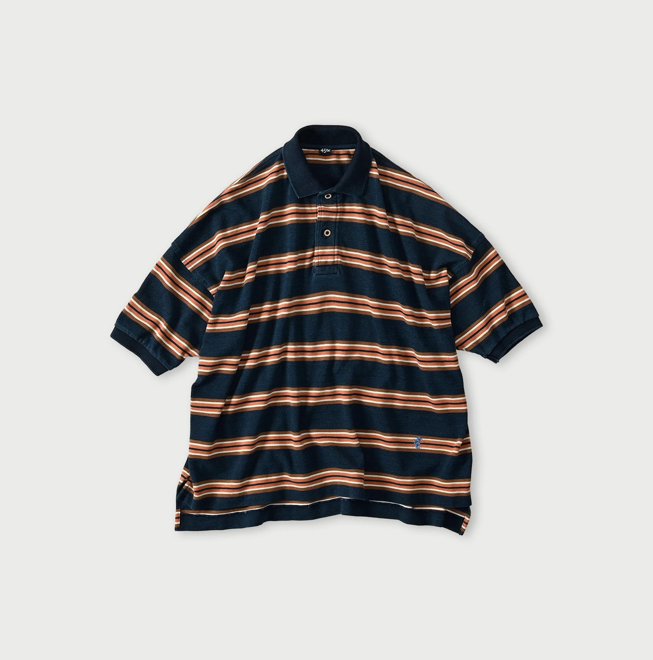 Indigo Striped KANOKO 908 Uma Polo Shirt Indigo Striped