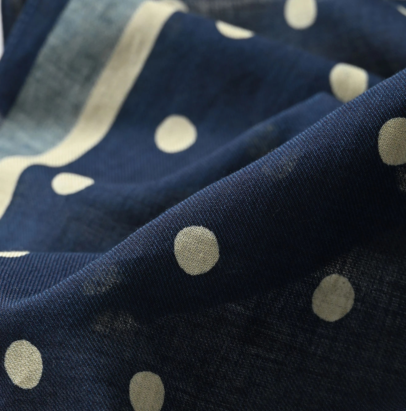 Indigo Australian Aya Polka Dot Bandana Detail