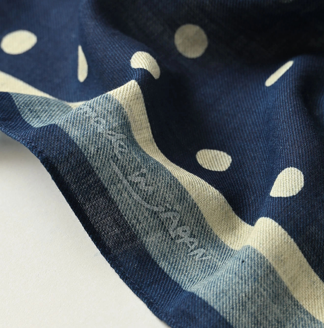 Indigo Australian Aya Polka Dot Bandana Detail